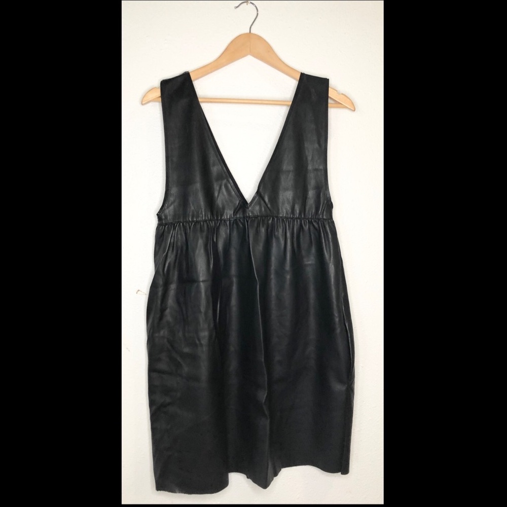 Zara Pleather Dress SZ M